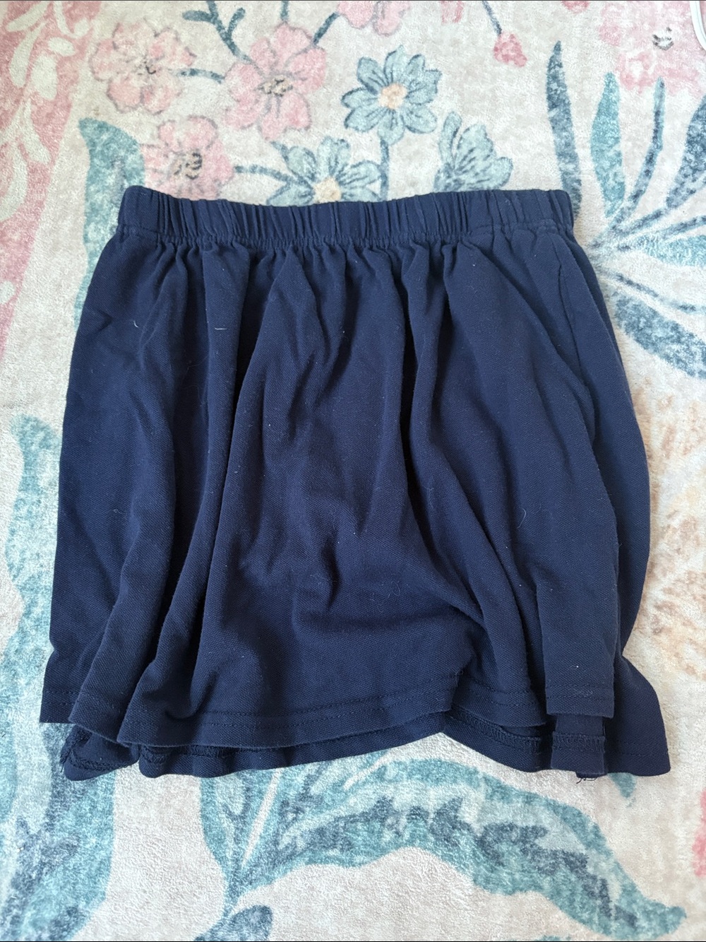 Adika Navy Elastic-Waist Skater Skirt